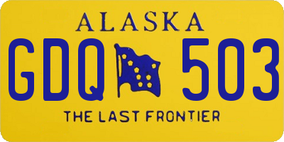 AK license plate GDQ503