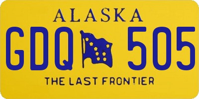 AK license plate GDQ505