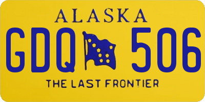 AK license plate GDQ506