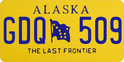 AK license plate GDQ509