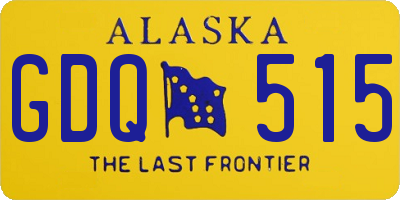 AK license plate GDQ515