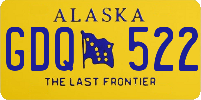 AK license plate GDQ522