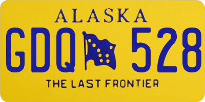 AK license plate GDQ528