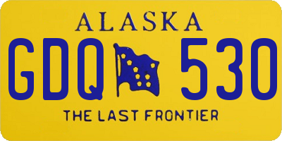 AK license plate GDQ530