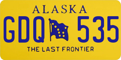 AK license plate GDQ535