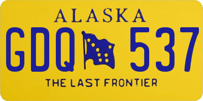 AK license plate GDQ537