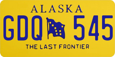 AK license plate GDQ545