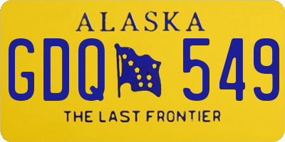 AK license plate GDQ549