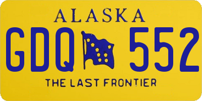AK license plate GDQ552