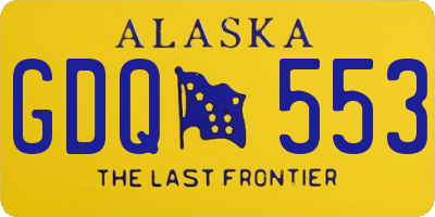 AK license plate GDQ553