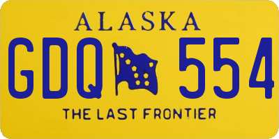 AK license plate GDQ554