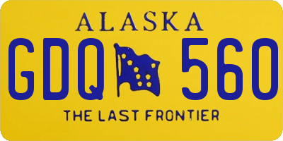 AK license plate GDQ560