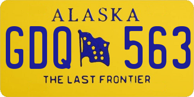 AK license plate GDQ563