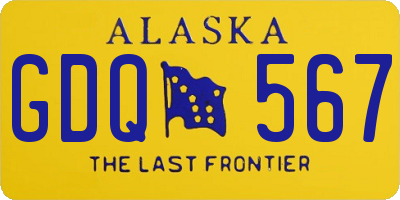 AK license plate GDQ567