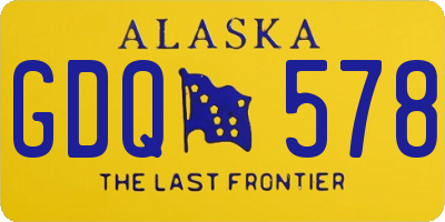 AK license plate GDQ578