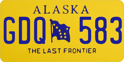 AK license plate GDQ583