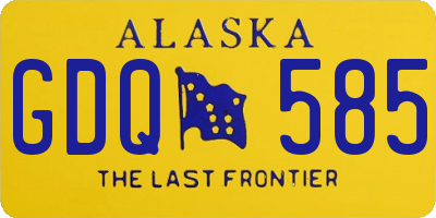 AK license plate GDQ585