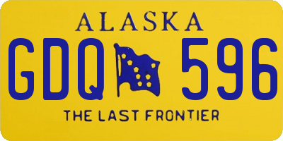 AK license plate GDQ596
