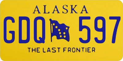 AK license plate GDQ597