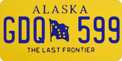 AK license plate GDQ599