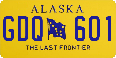 AK license plate GDQ601