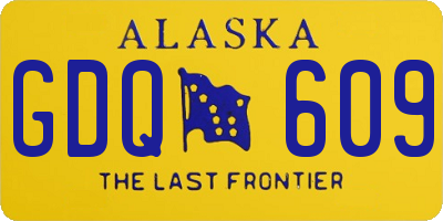 AK license plate GDQ609