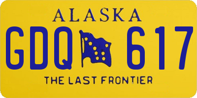 AK license plate GDQ617