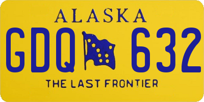 AK license plate GDQ632