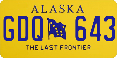 AK license plate GDQ643