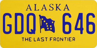 AK license plate GDQ646