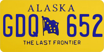 AK license plate GDQ652