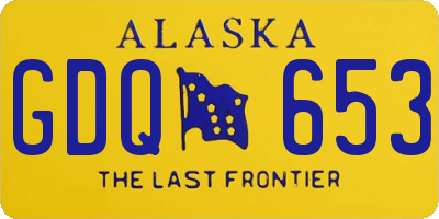 AK license plate GDQ653