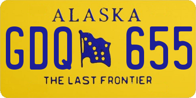 AK license plate GDQ655