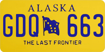 AK license plate GDQ663