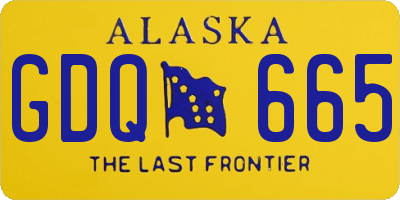 AK license plate GDQ665