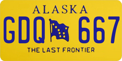 AK license plate GDQ667