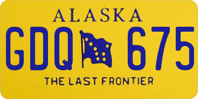 AK license plate GDQ675