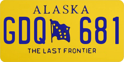 AK license plate GDQ681