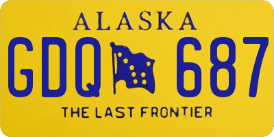 AK license plate GDQ687