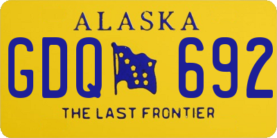 AK license plate GDQ692