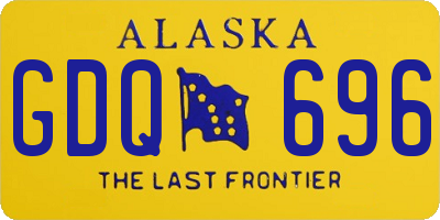 AK license plate GDQ696