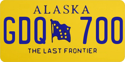 AK license plate GDQ700