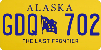 AK license plate GDQ702