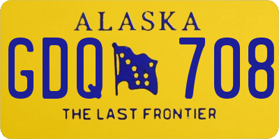 AK license plate GDQ708
