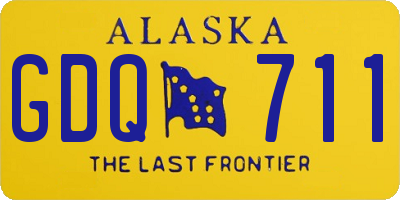 AK license plate GDQ711