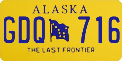 AK license plate GDQ716