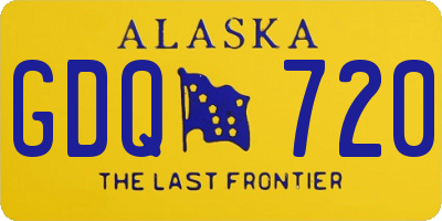 AK license plate GDQ720
