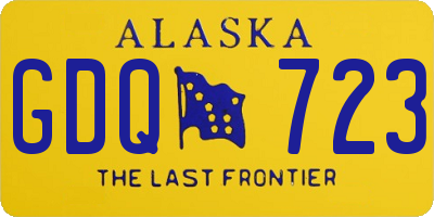 AK license plate GDQ723