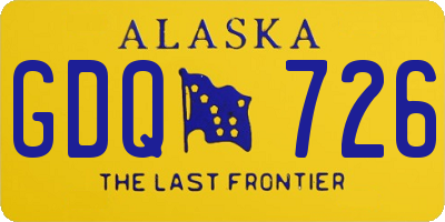 AK license plate GDQ726
