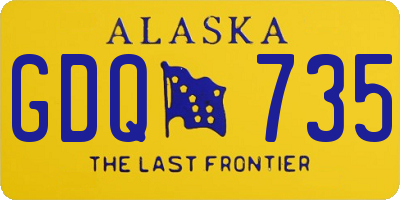 AK license plate GDQ735